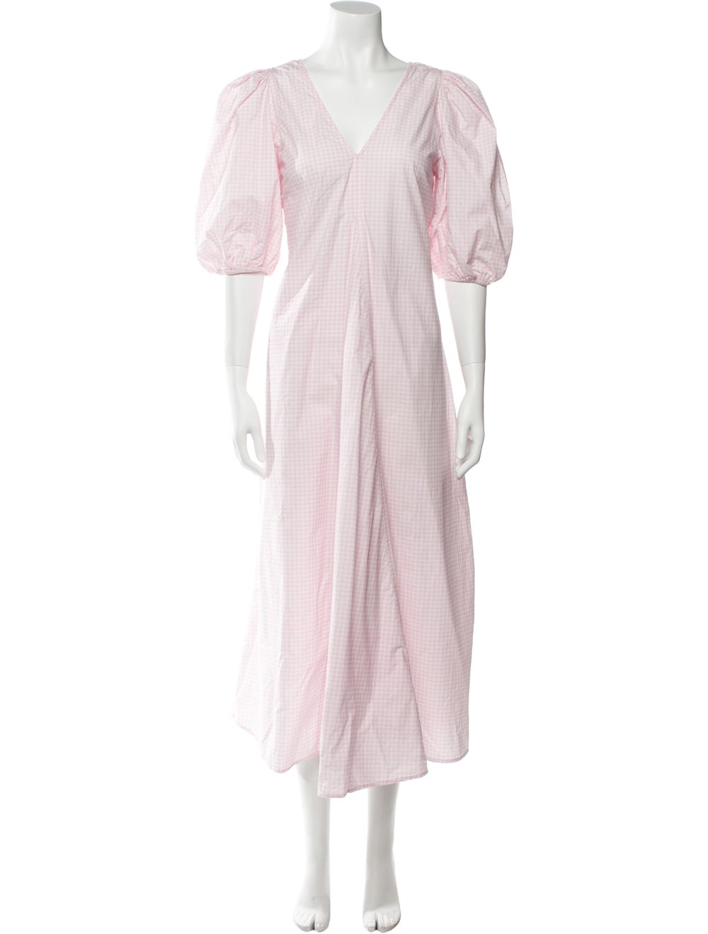 Ganni V-Neck Long Dress - image 1