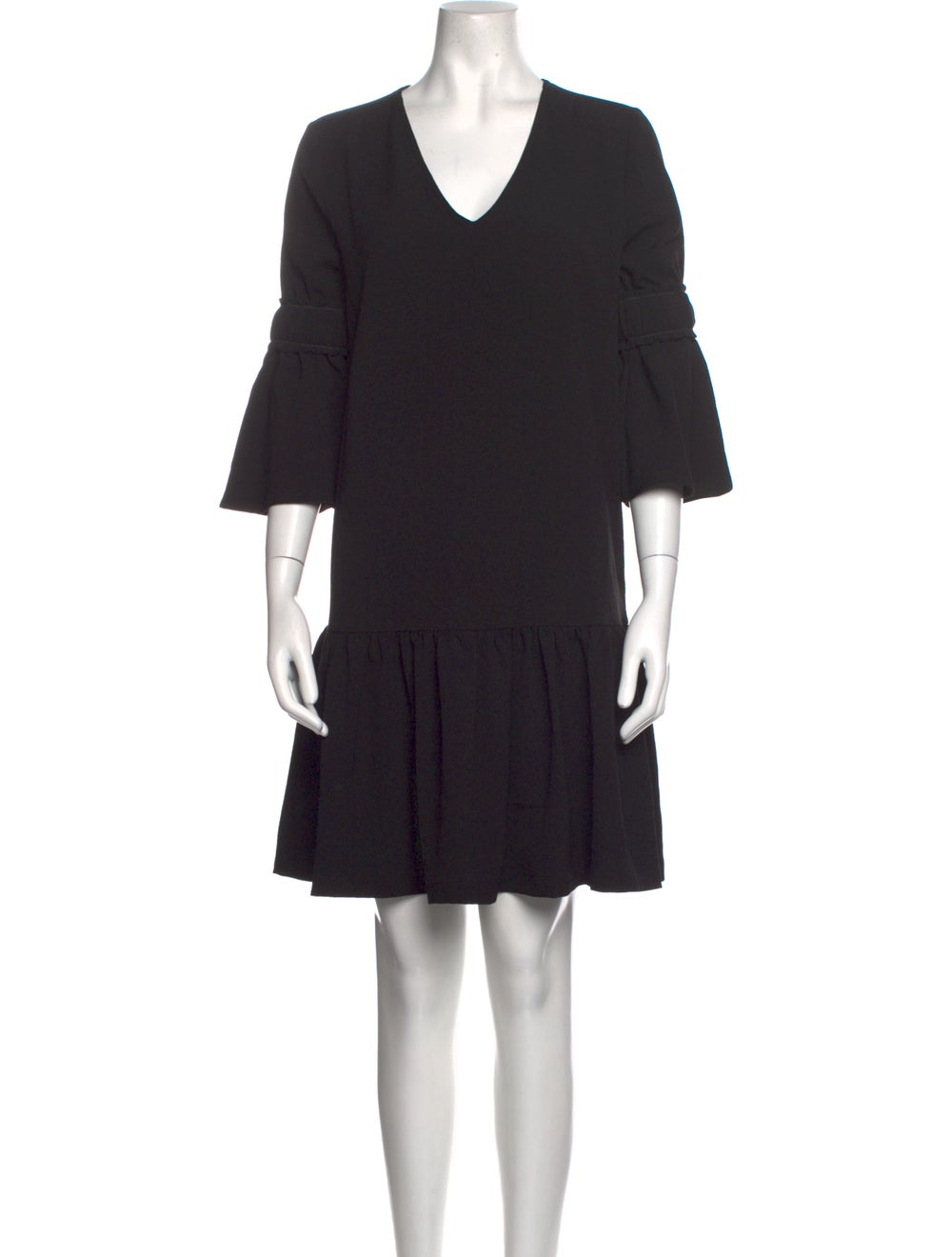 Ganni V-Neck Mini Dress - image 1