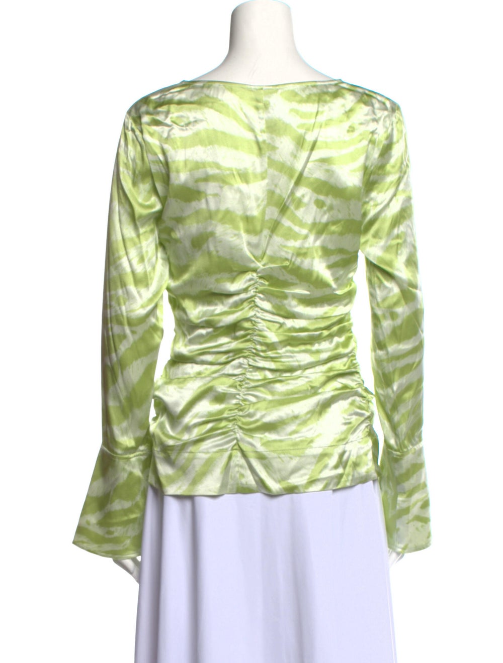 Ganni Silk Animal Print Blouse - image 3