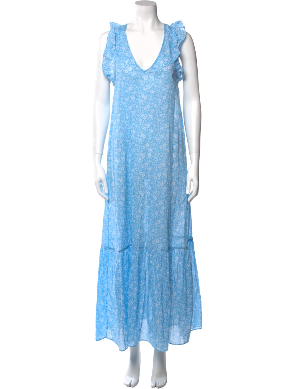 Ganni V-Neck Long Dress - image 1
