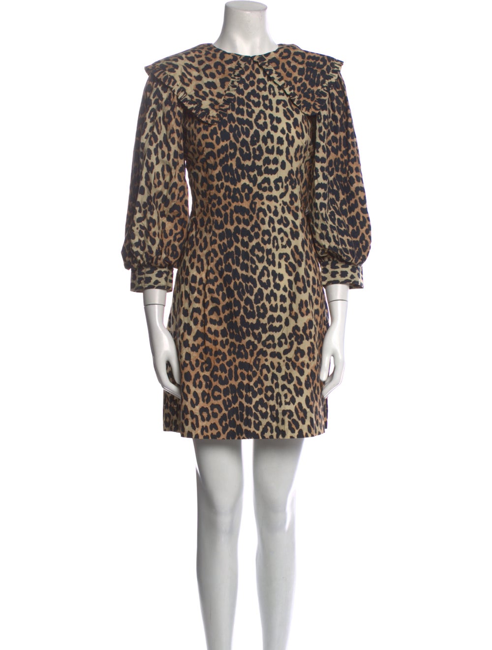 Ganni Animal Print Mini Dress - image 1