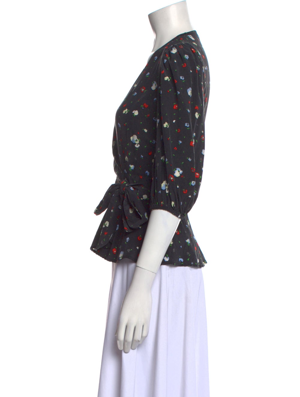 Ganni Silk Floral Print Blouse - image 2