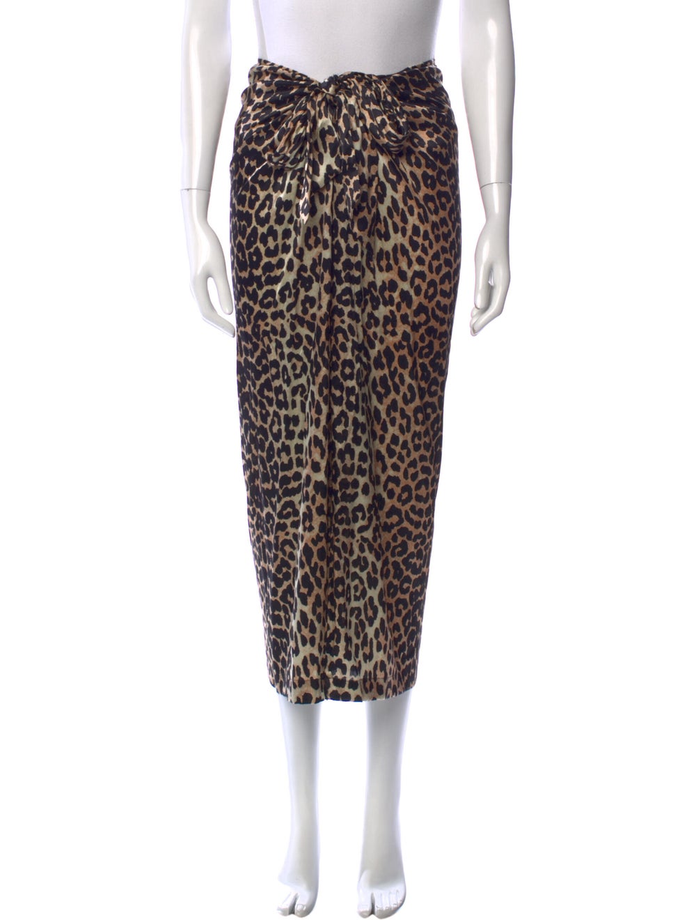 Ganni Silk Midi Length Skirt - image 1