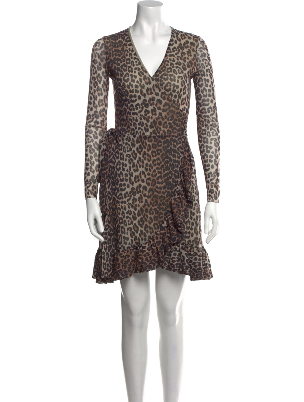 Ganni Animal Print Mini Dress - image 1