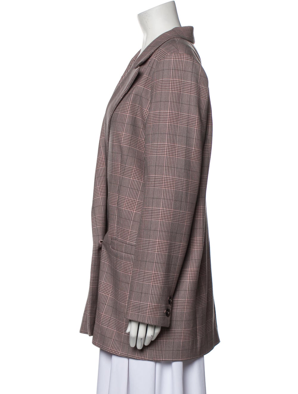 Ganni Plaid Print Blazer - image 2