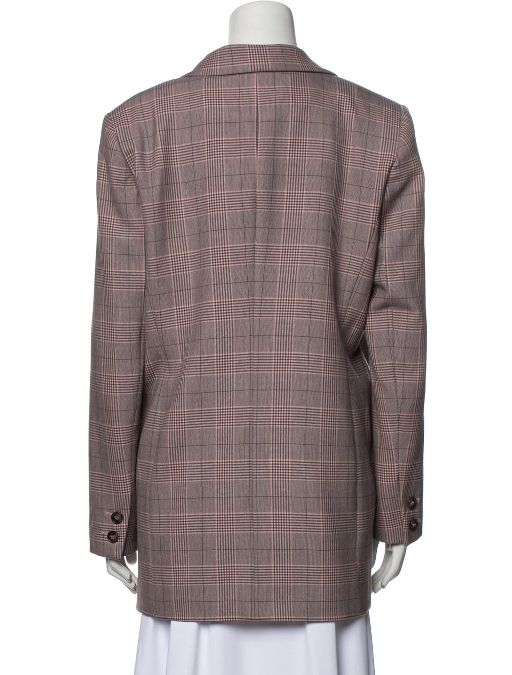Ganni Plaid Print Blazer - image 3