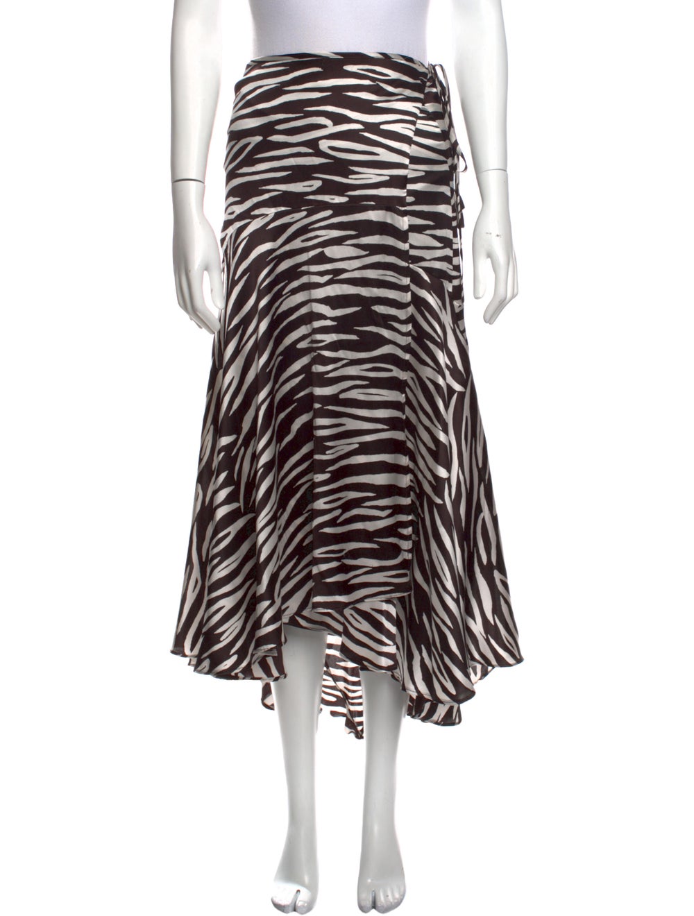 Ganni Silk Midi Length Skirt - image 1