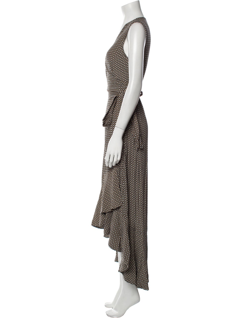 Ganni Plaid Print Long Dress - image 2