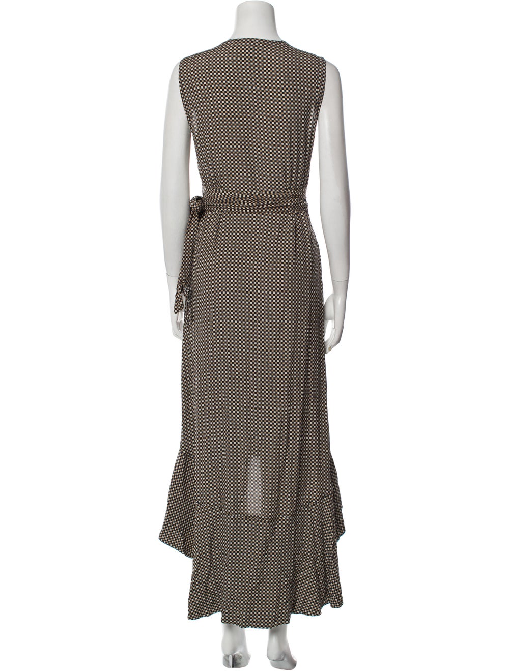 Ganni Plaid Print Long Dress - image 3