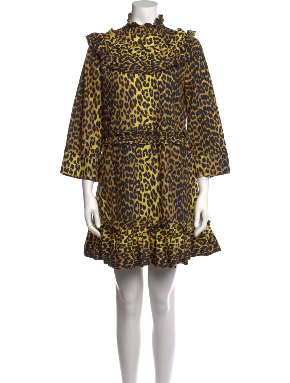 Ganni Animal Print Mini Dress - image 1