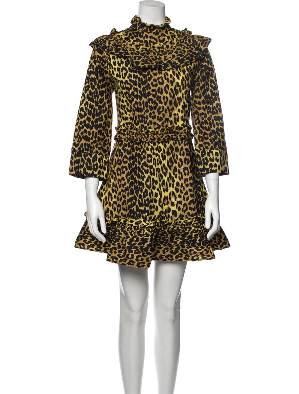 Ganni Animal Print Mini Dress - image 1