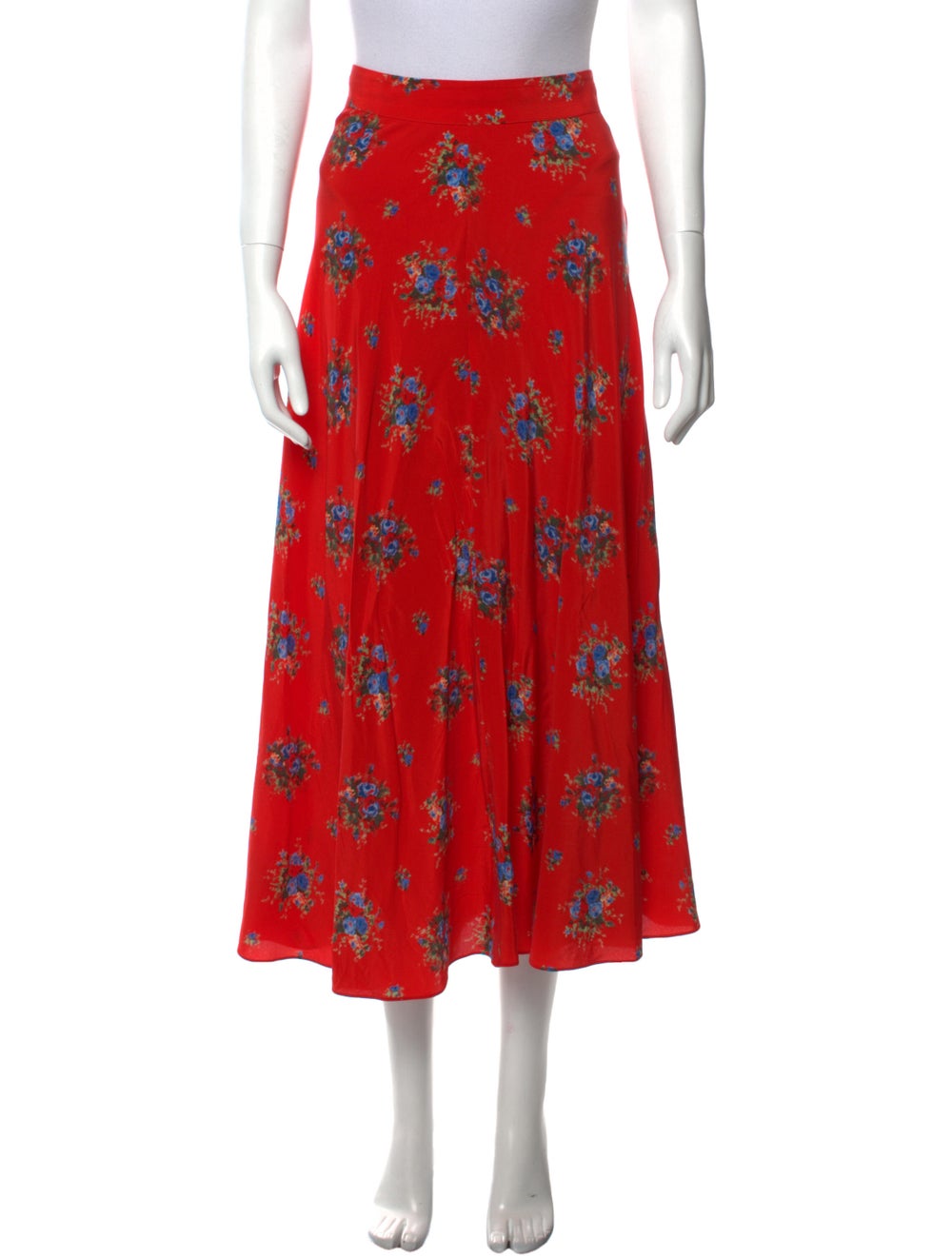 Ganni Silk Midi Length Skirt - image 1