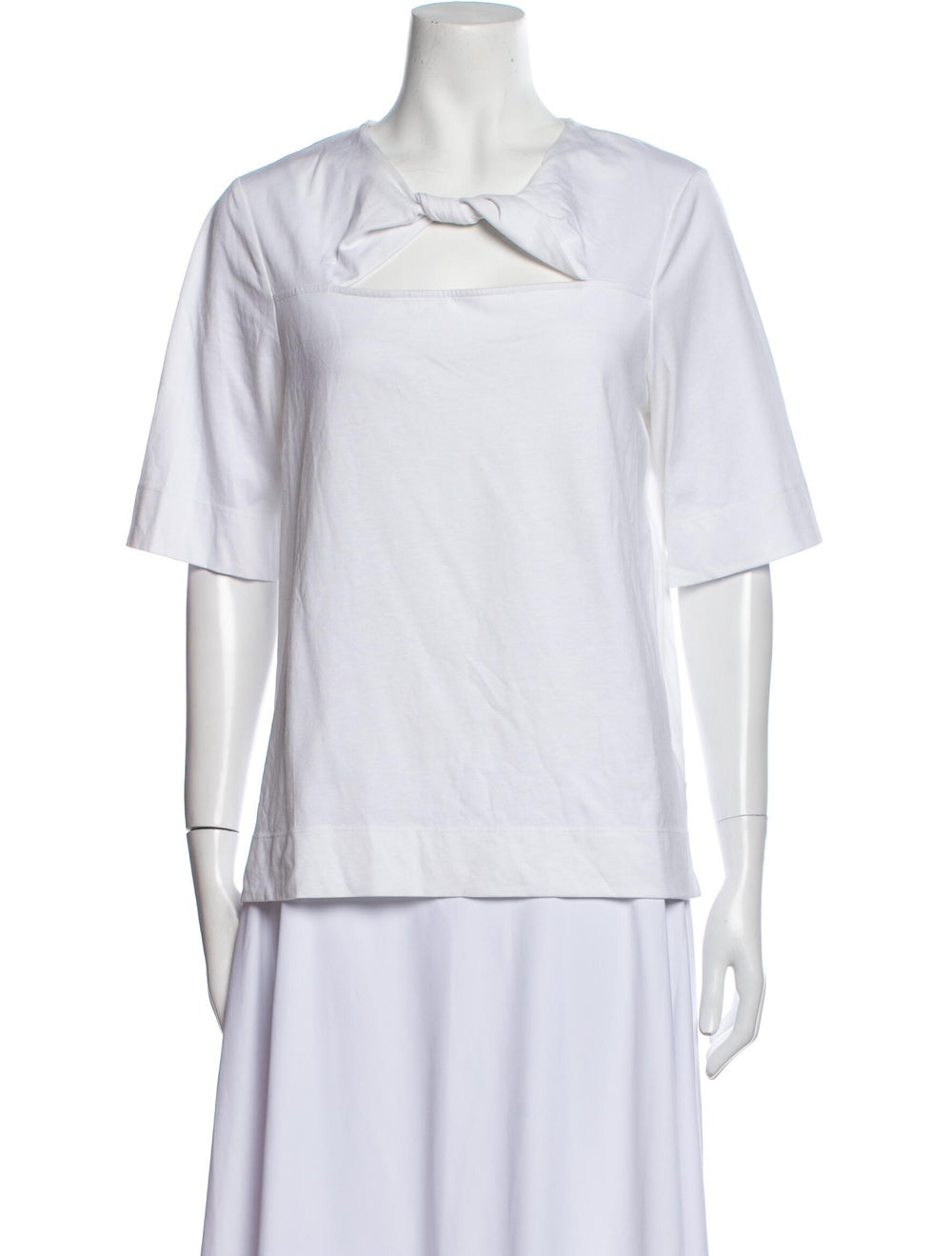 Ganni V-Neck Short Sleeve T-Shirt - image 1