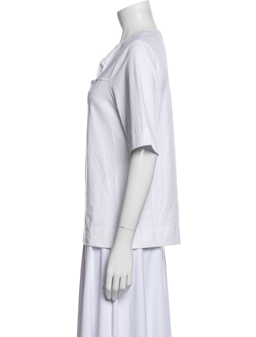 Ganni V-Neck Short Sleeve T-Shirt - image 2