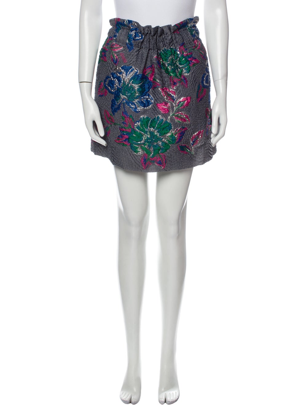 Ganni Floral Print Mini Skirt - image 1