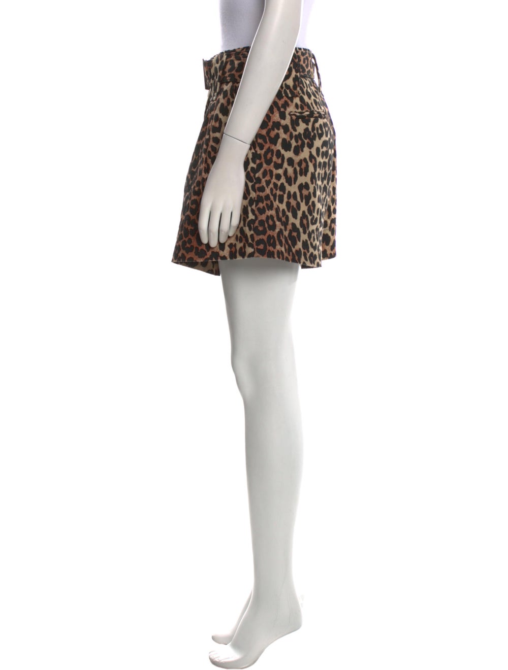 Ganni Animal Print Mini Shorts - image 2