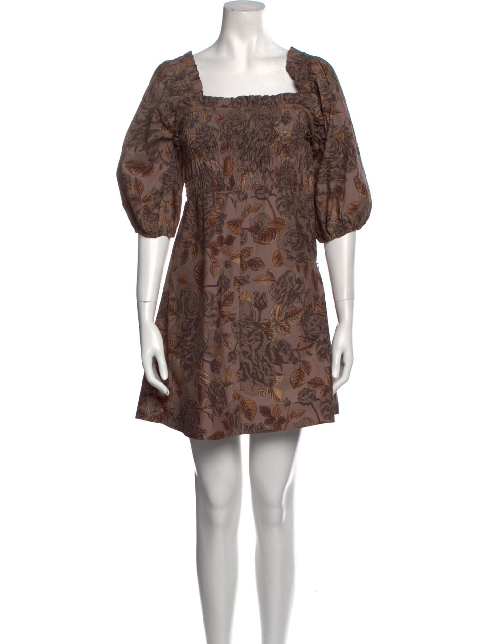Ganni Floral Print Mini Dress - image 1