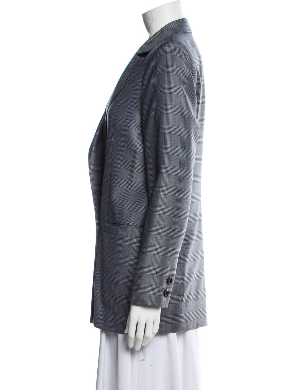 Ganni Plaid Print Blazer - image 2