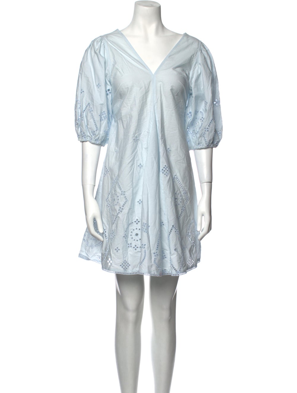 Ganni V-Neck Mini Dress - image 1
