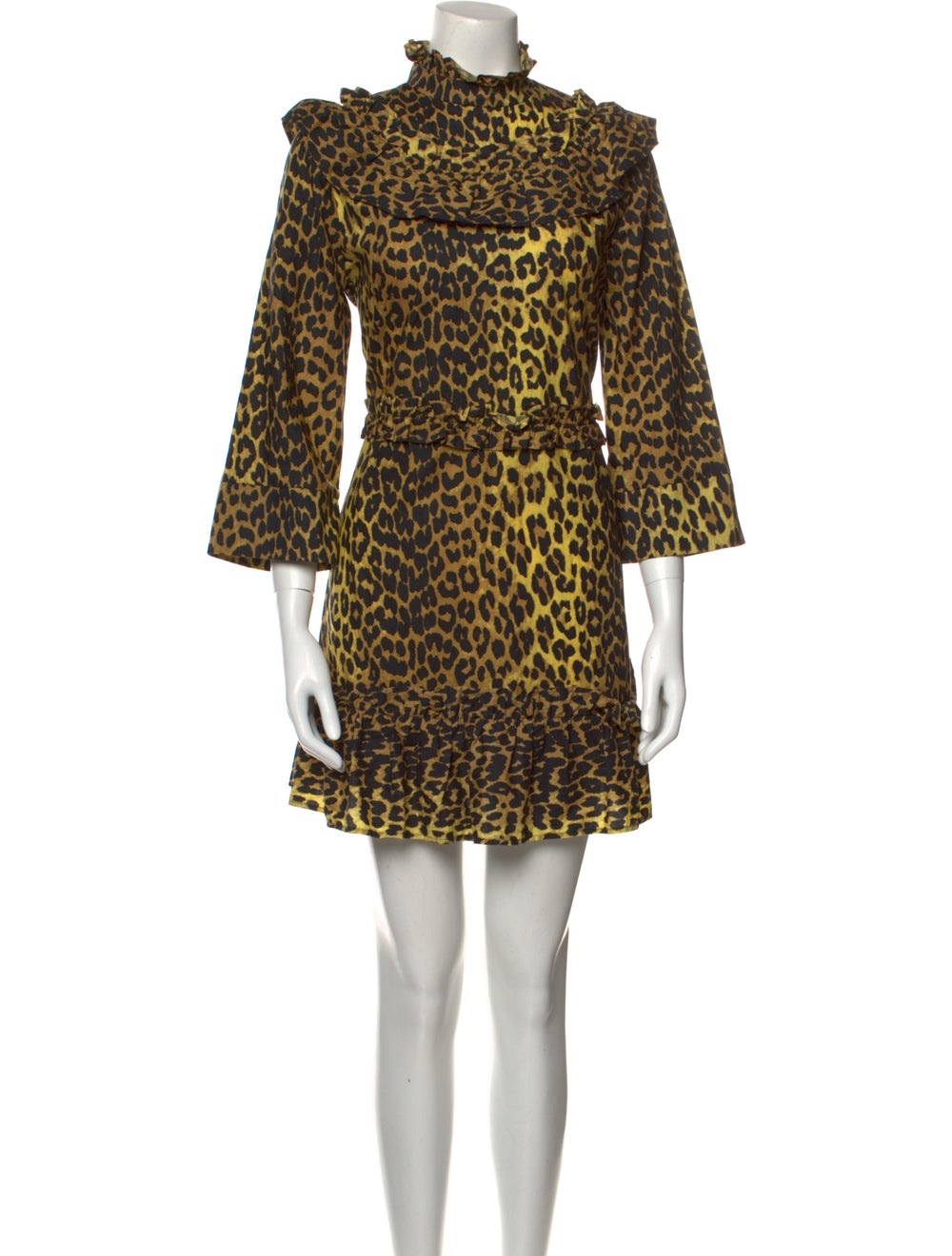 Ganni Animal Print Mini Dress - image 1