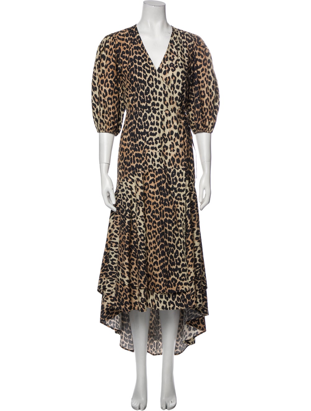Ganni Animal Print Long Dress - image 1