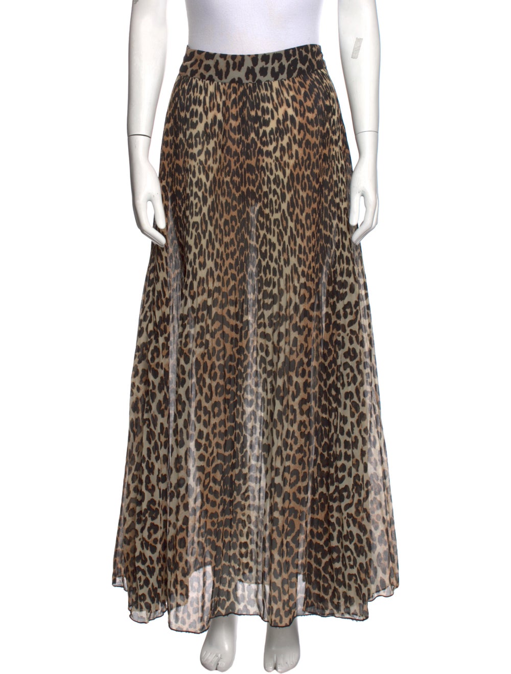 Ganni Animal Print Long Skirt - image 1