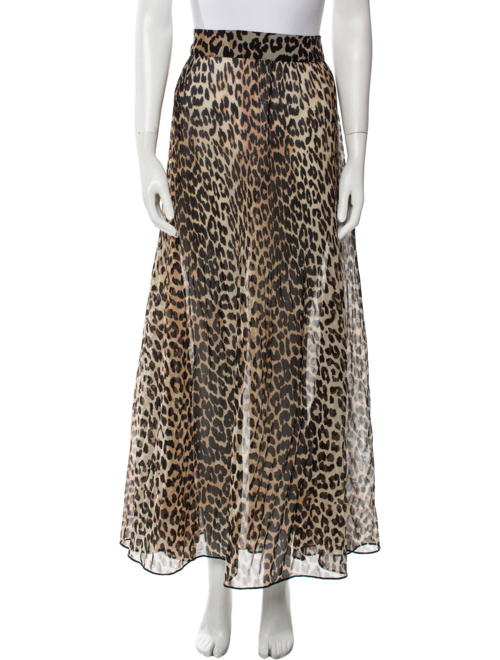 Ganni Animal Print Long Skirt - image 1