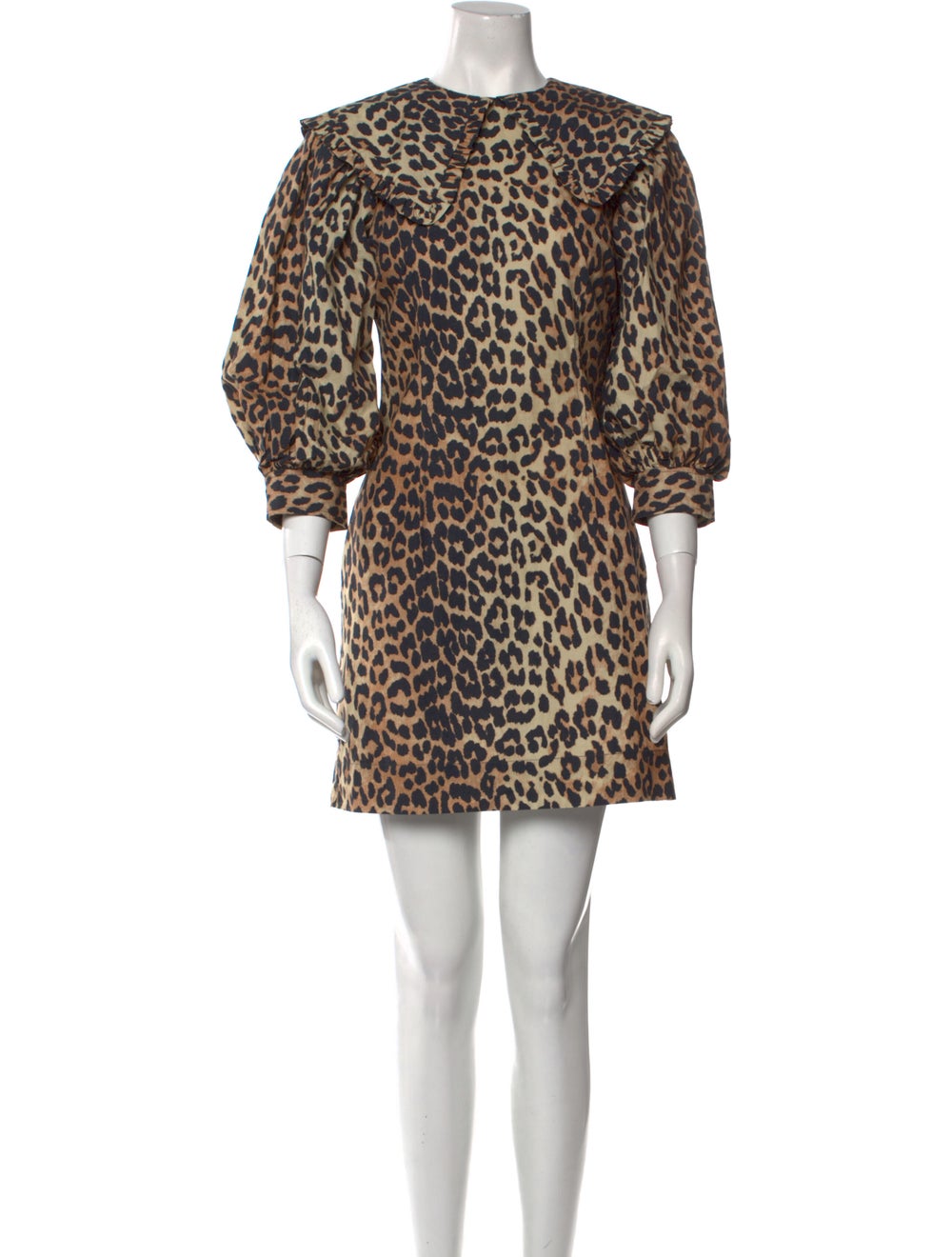 Ganni Animal Print Mini Dress - image 1