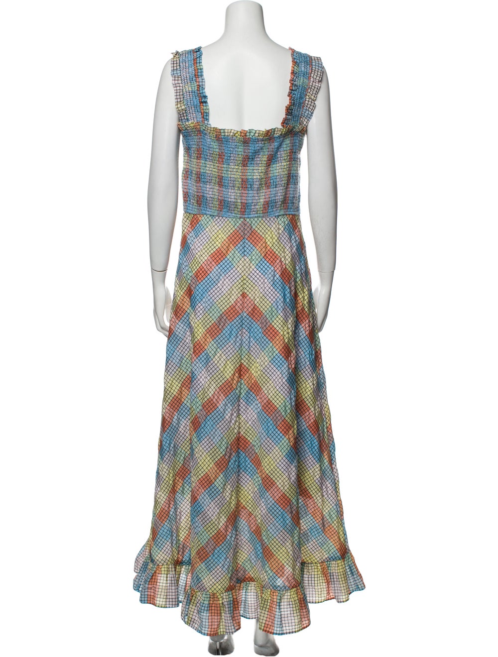 Ganni Plaid Print Long Dress - image 2