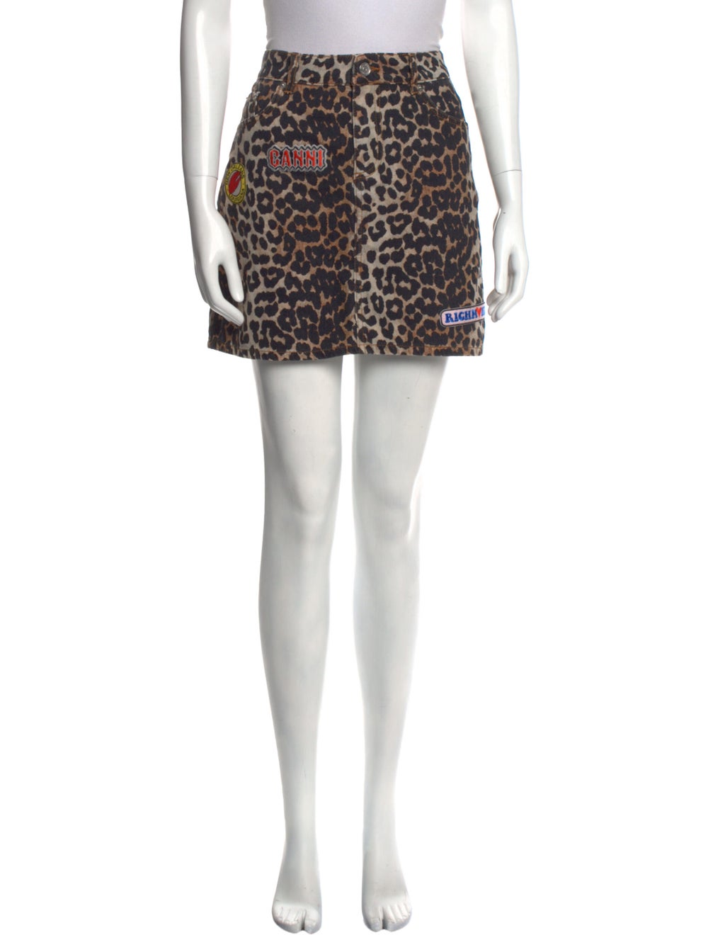 Ganni Animal Print Mini Skirt - image 1