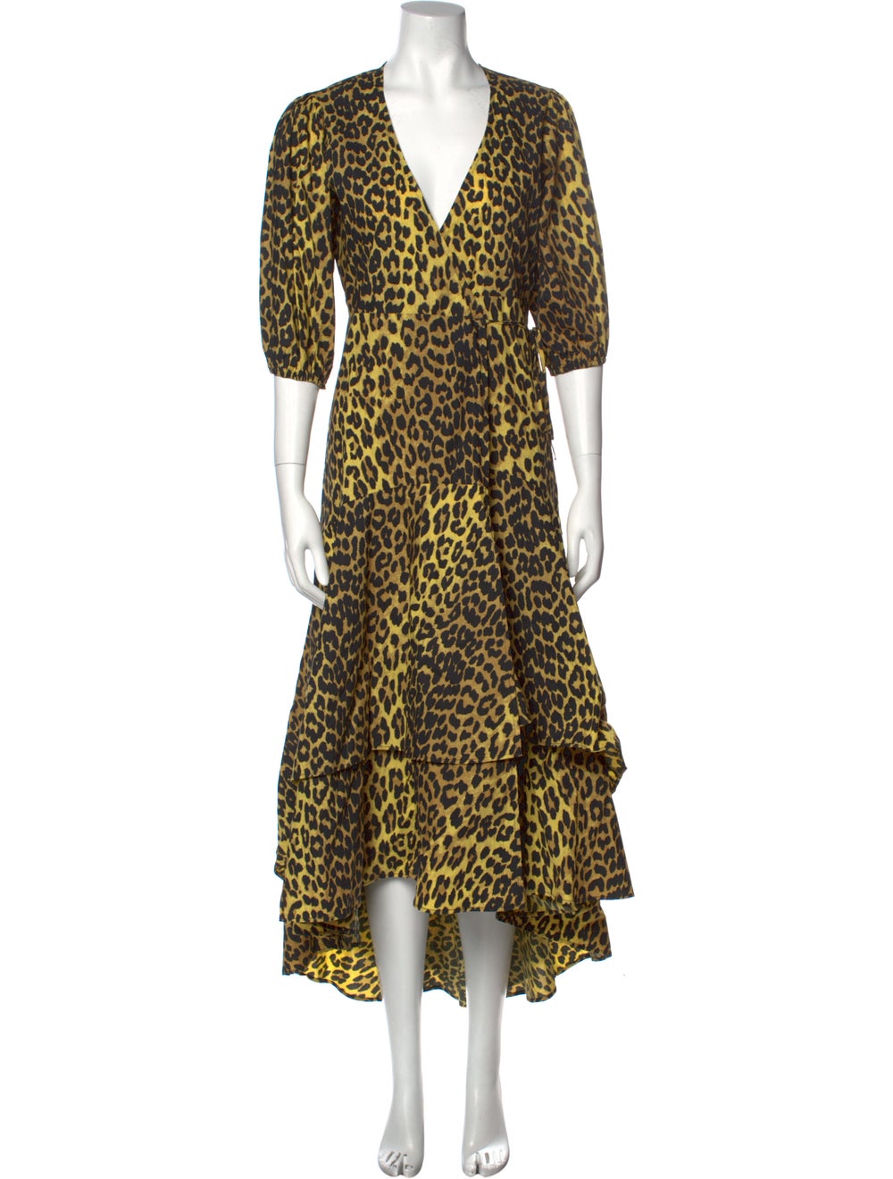 Ganni Animal Print Long Dress - image 1