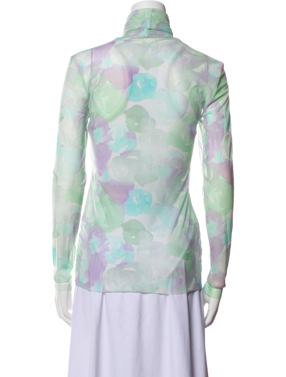 Ganni Floral Print Turtleneck Sweatshirt - image 3