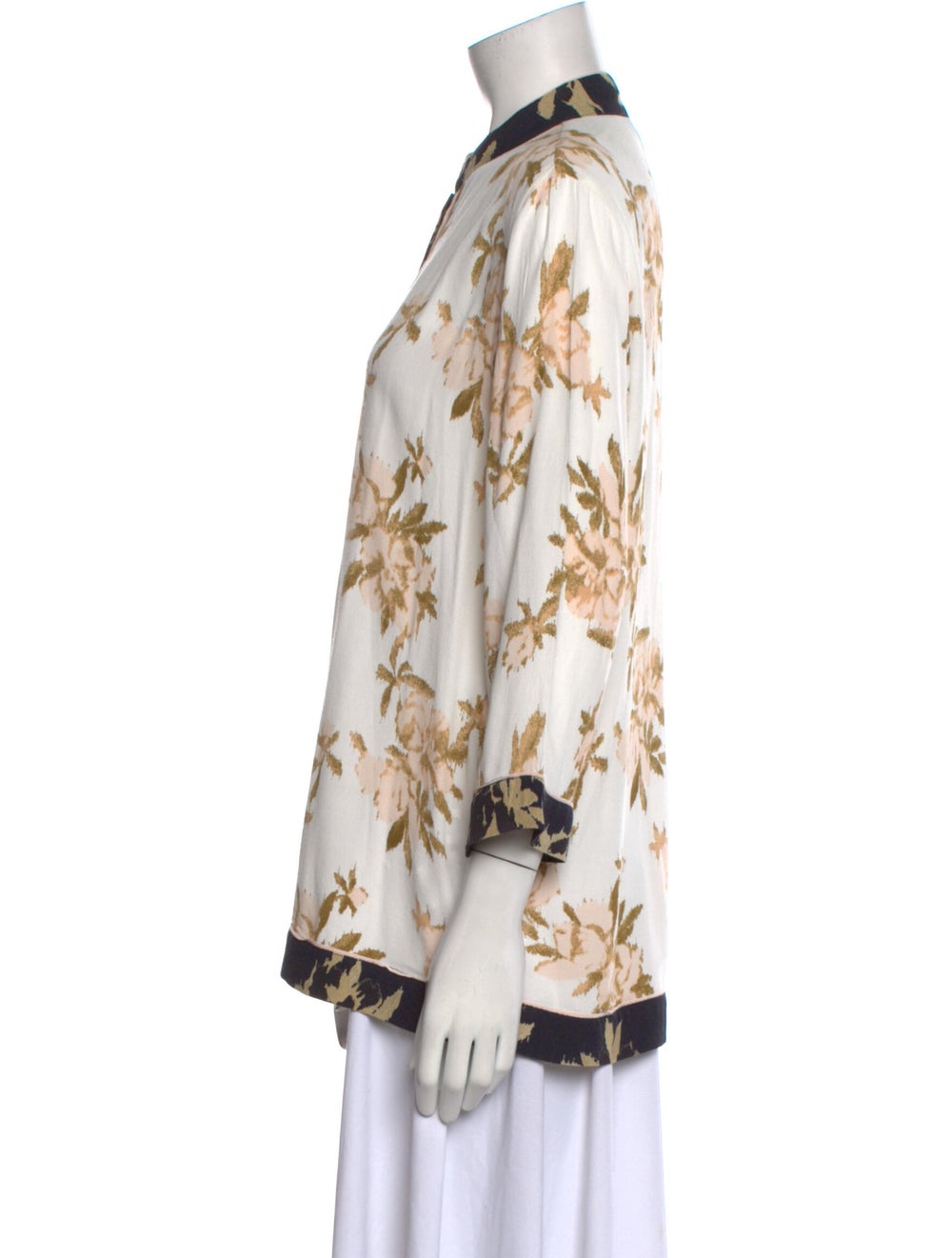 Ganni Floral Print Mock Neck Blouse - image 2