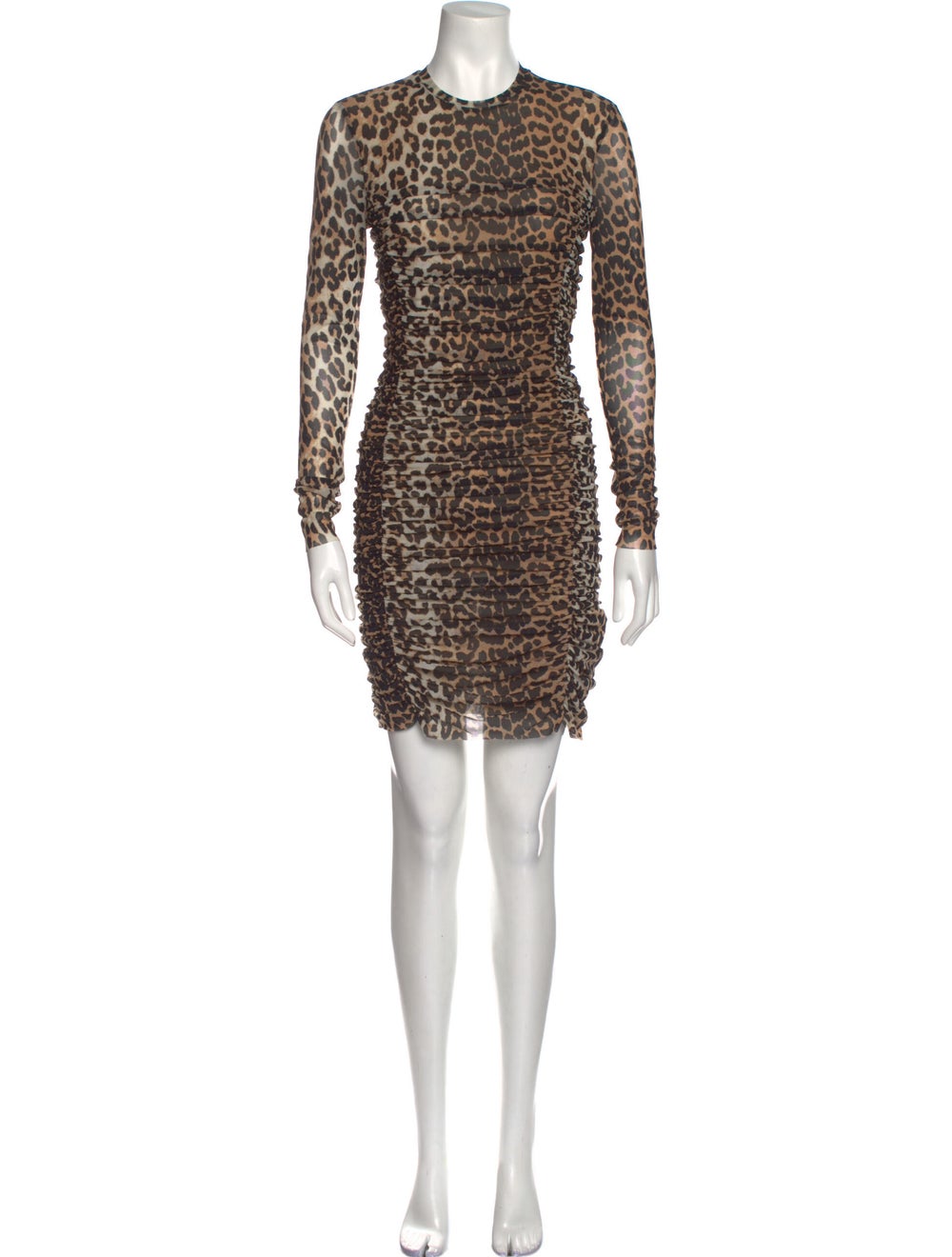 Ganni Animal Print Mini Dress - image 1