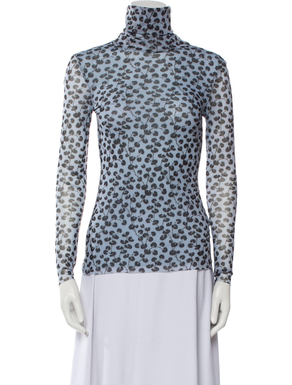 Ganni Printed Turtleneck Top - image 1