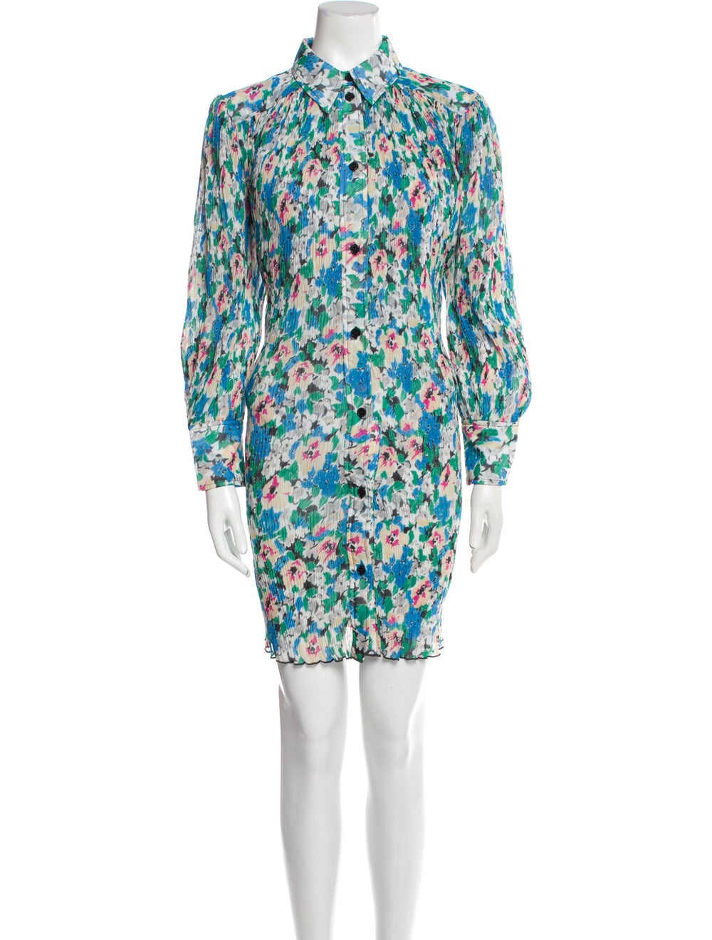 Ganni Floral Print Knee-Length Dress - image 1