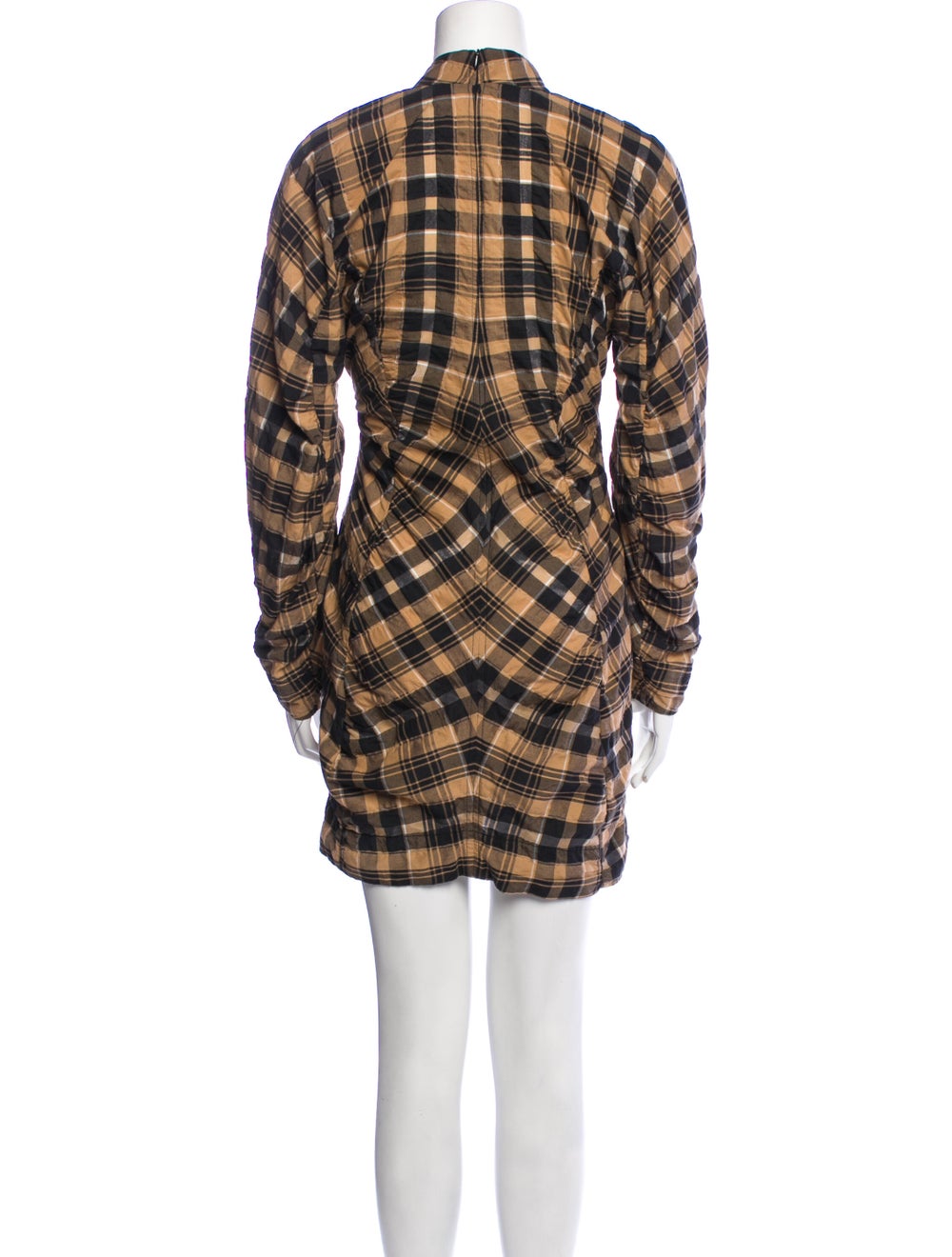 Ganni Plaid Print Mini Dress - image 3