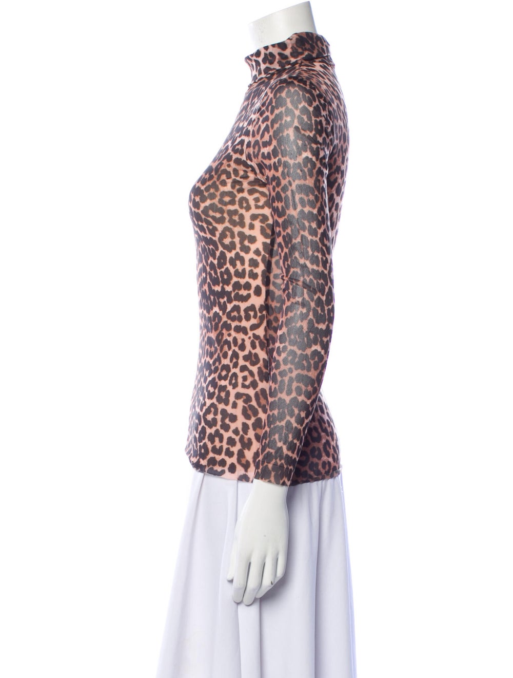 Ganni Animal Print Turtleneck Sweater - image 2