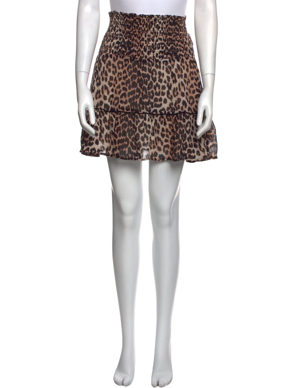 Ganni Animal Print Mini Skirt - image 1