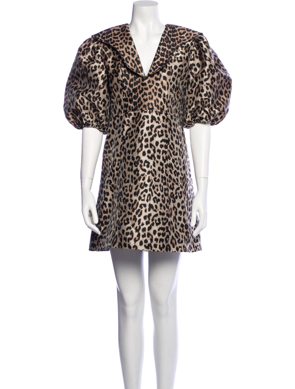 Ganni Animal Print Mini Dress - image 1