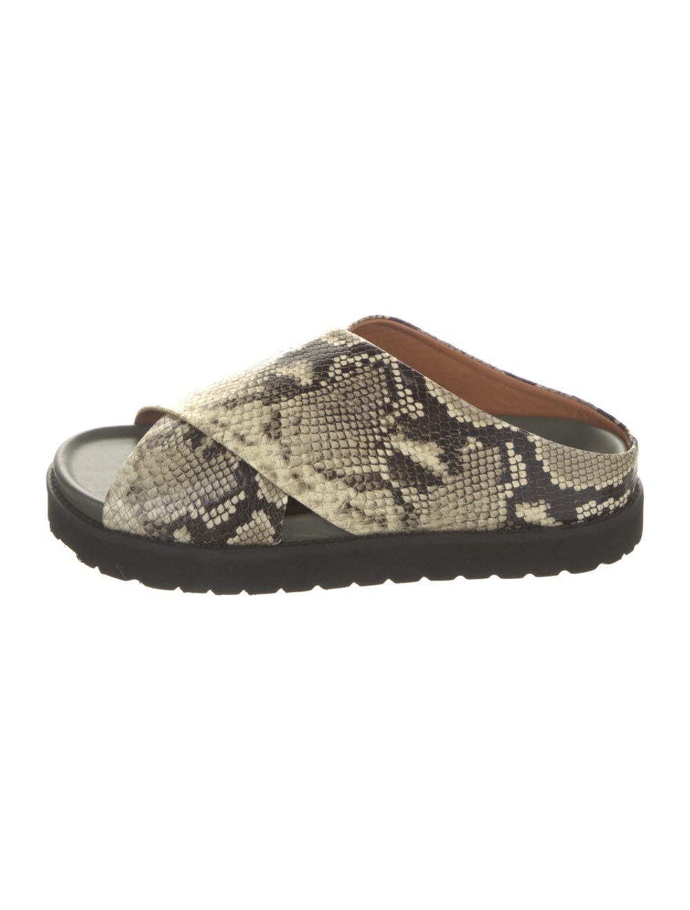 Ganni Leather Printed Slides w/ Tags - image 1