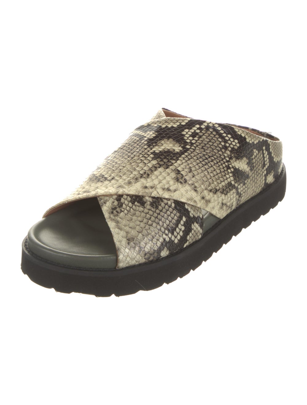 Ganni Leather Printed Slides w/ Tags - image 2
