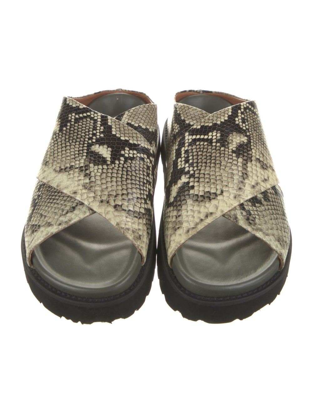 Ganni Leather Printed Slides w/ Tags - image 3