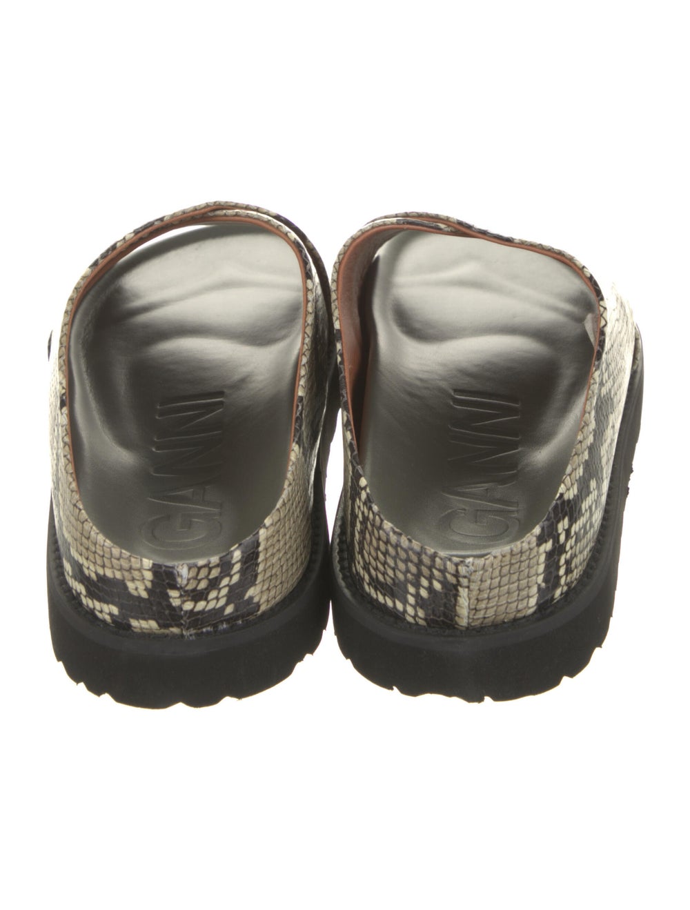 Ganni Leather Printed Slides w/ Tags - image 4