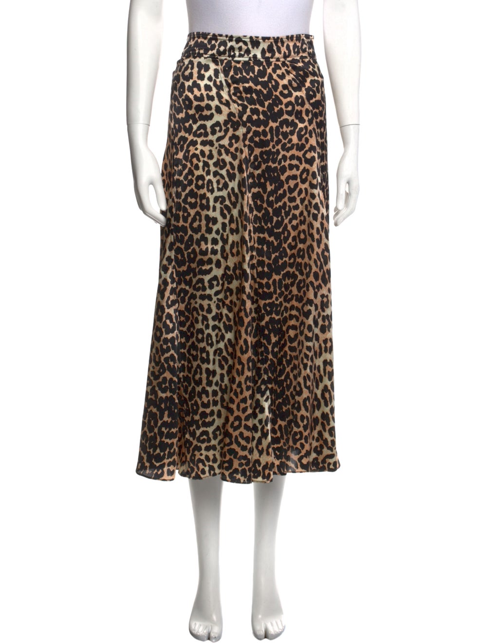 Ganni Silk Midi Length Skirt - image 1