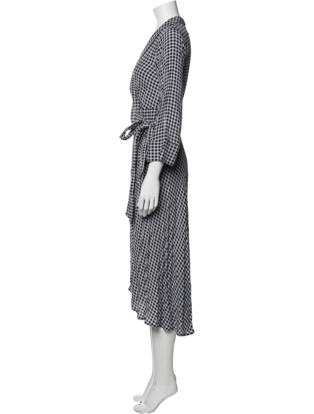Ganni Plaid Print Long Dress - image 2