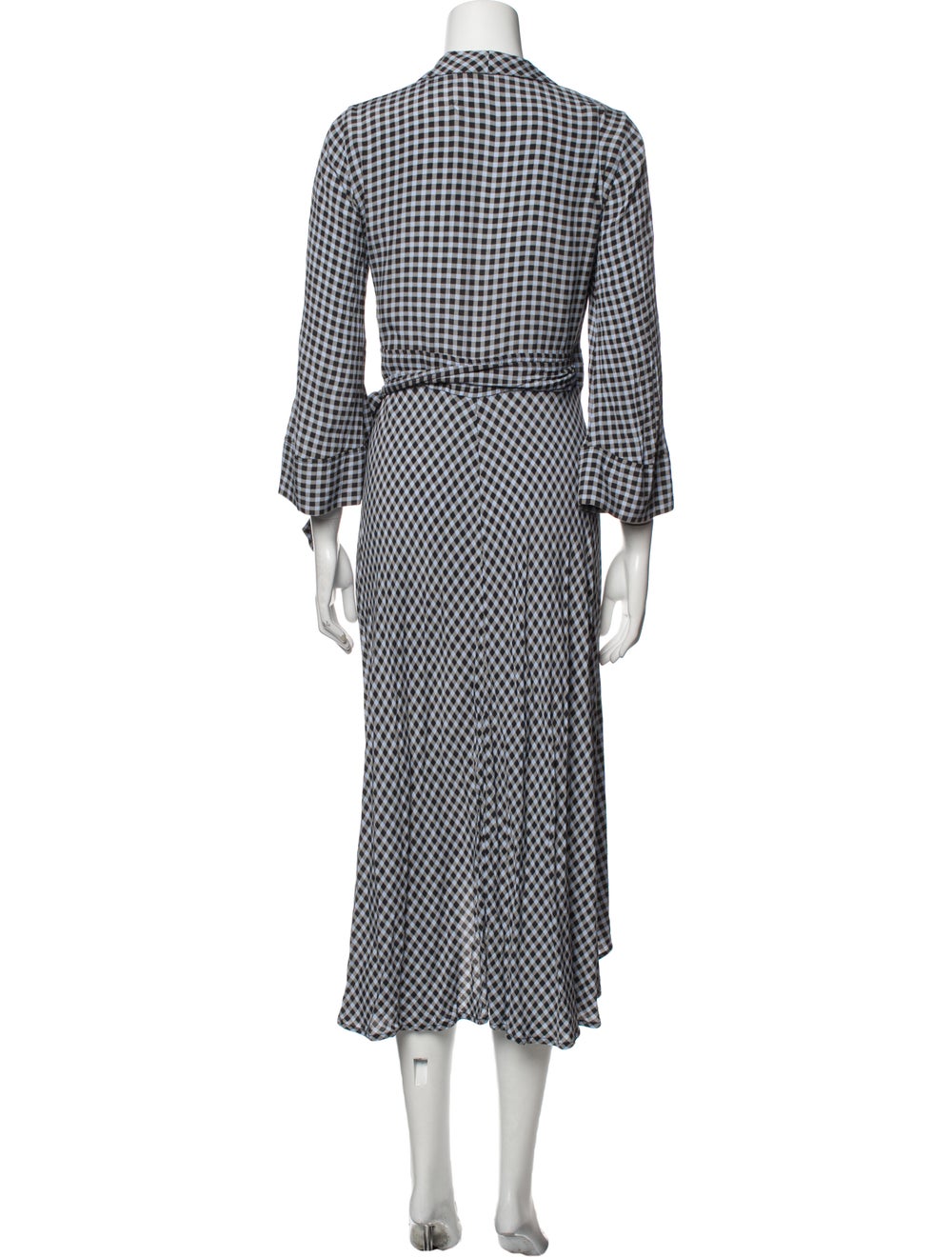 Ganni Plaid Print Long Dress - image 3