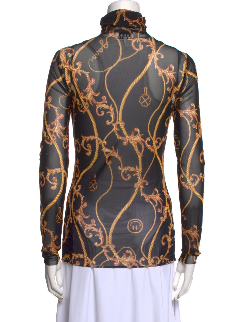 Ganni Printed Mock Neck Blouse - image 3