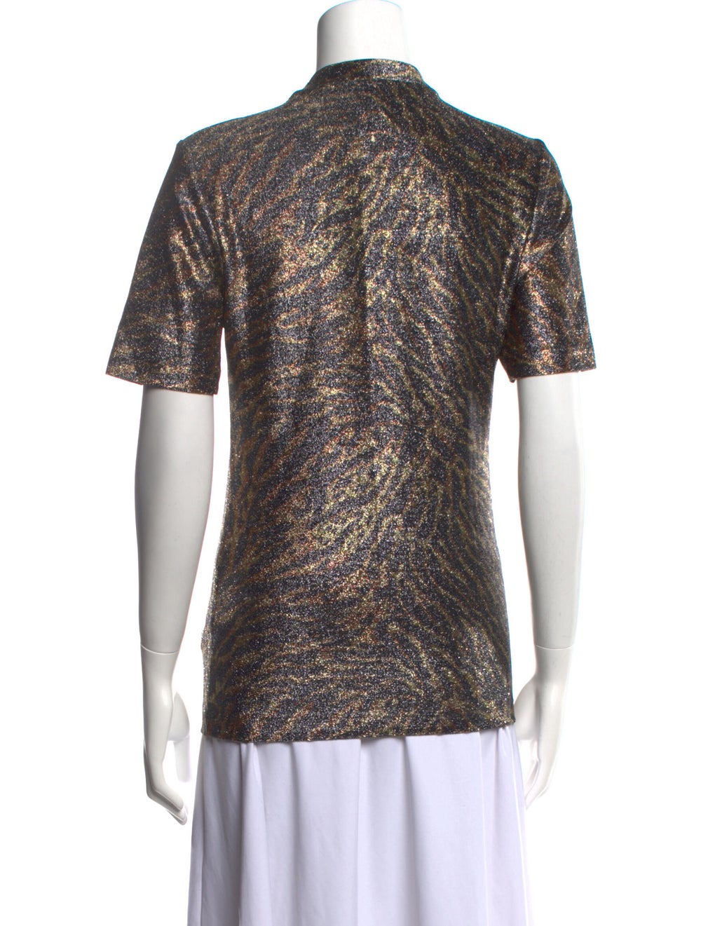 Ganni Printed Crew Neck Blouse - image 3