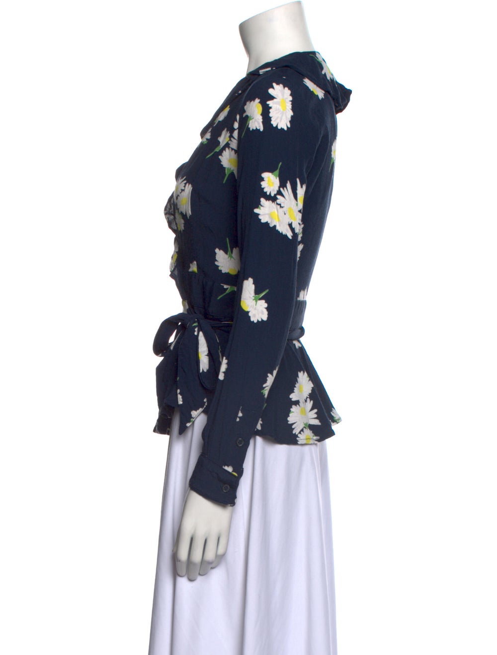 Ganni Floral Print V-Neck Blouse - image 2
